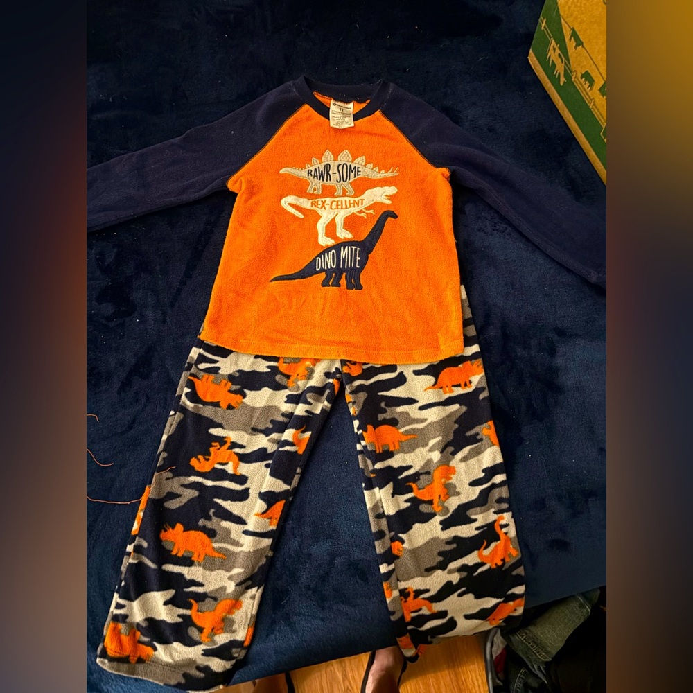 Dino-Mite Kids Matching Set - Orange and Navy